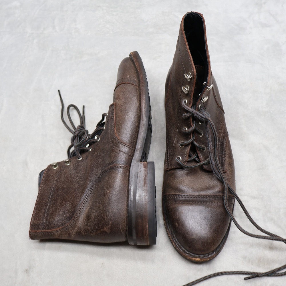 Thursday Boot Mens 9 Ankle Boots Brown Captain Leather Cap Toe Heritage Lace-Up